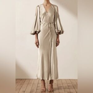 Shona Joy Cream Midi Dress